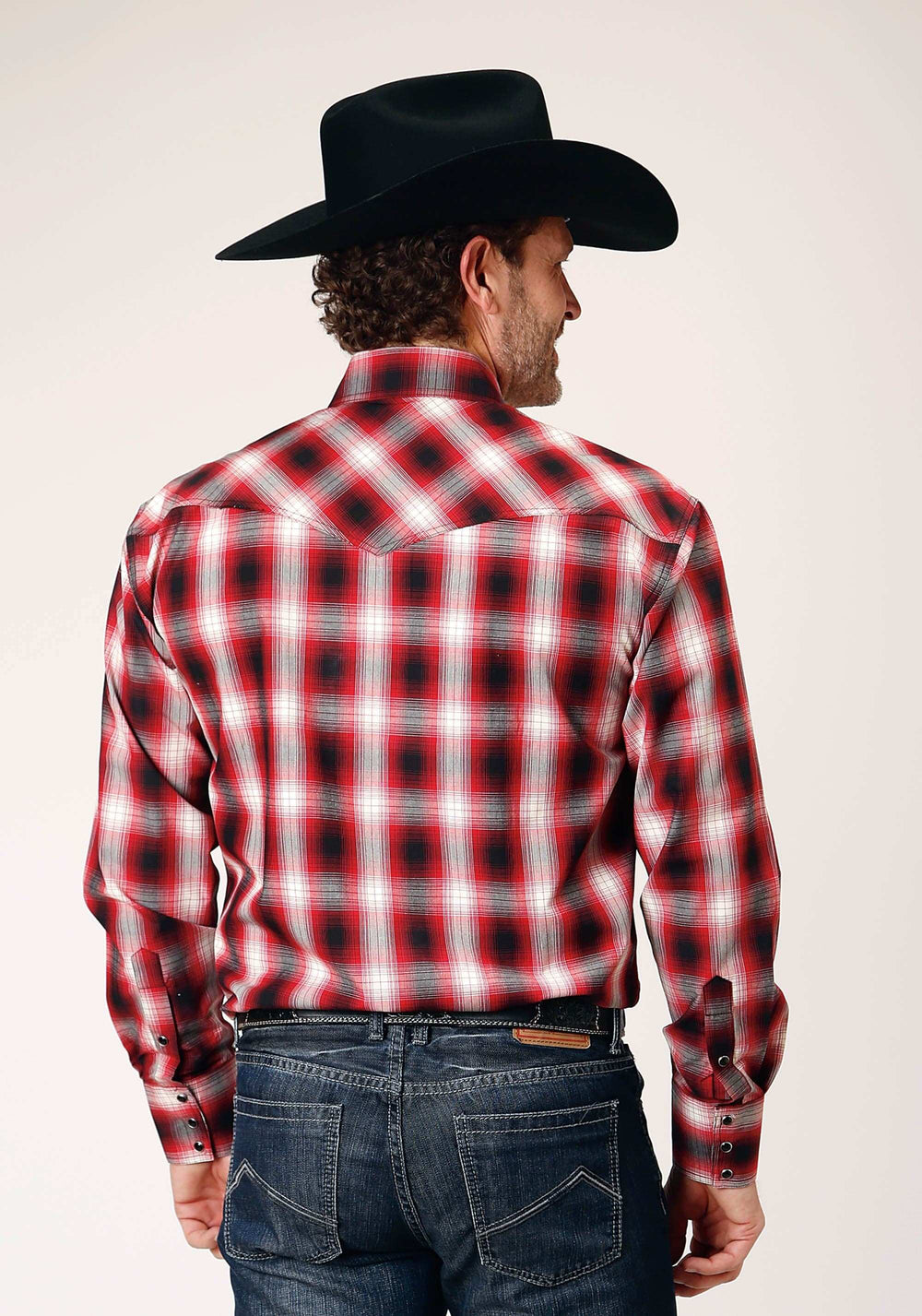 Roper Mens Long Sleeve Snap Basic Red Plaid Western Shirt - Roper - Flyclothing LLC