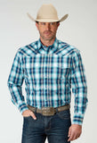 Roper Mens Long Sleeve Snap Cool Breeze Plaid Western Shirt - Roper - Flyclothing LLC