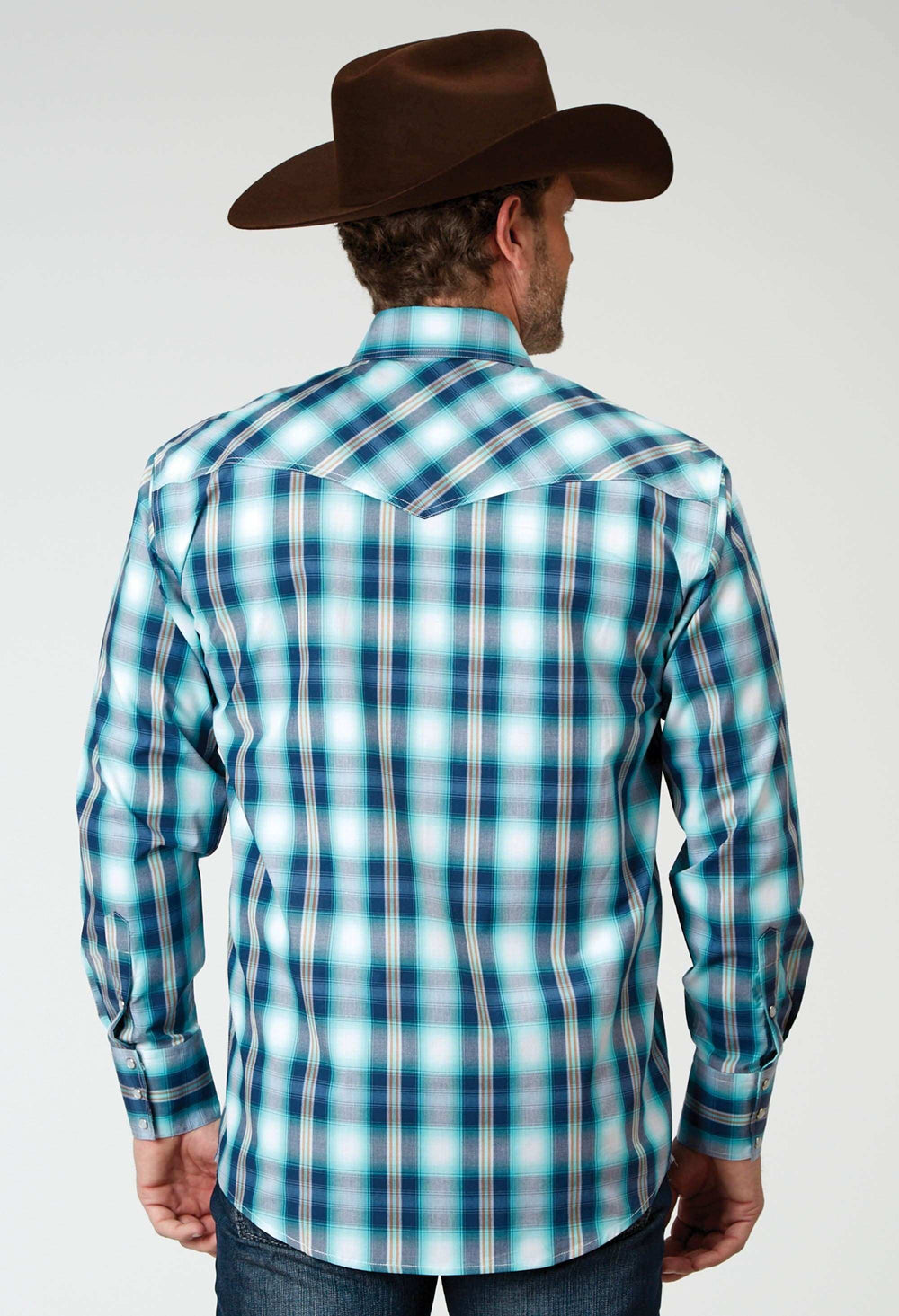 Roper Mens Long Sleeve Snap Cool Breeze Plaid Western Shirt - Roper - Flyclothing LLC