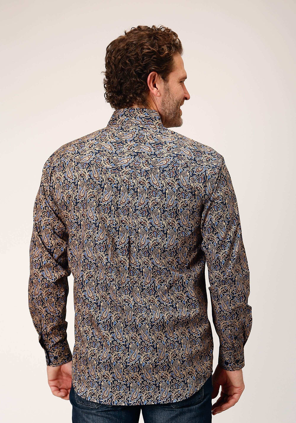 Roper Mens Long Sleeve Button Vintage Paisley Western Shirt - Roper - Flyclothing LLC