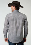 Roper Mens Long Sleeve Button Silver Medallion Western Shirt - Roper - Flyclothing LLC