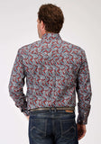 Roper Mens Long Sleeve Button Red River Paisley Western Shirt - Roper - Flyclothing LLC