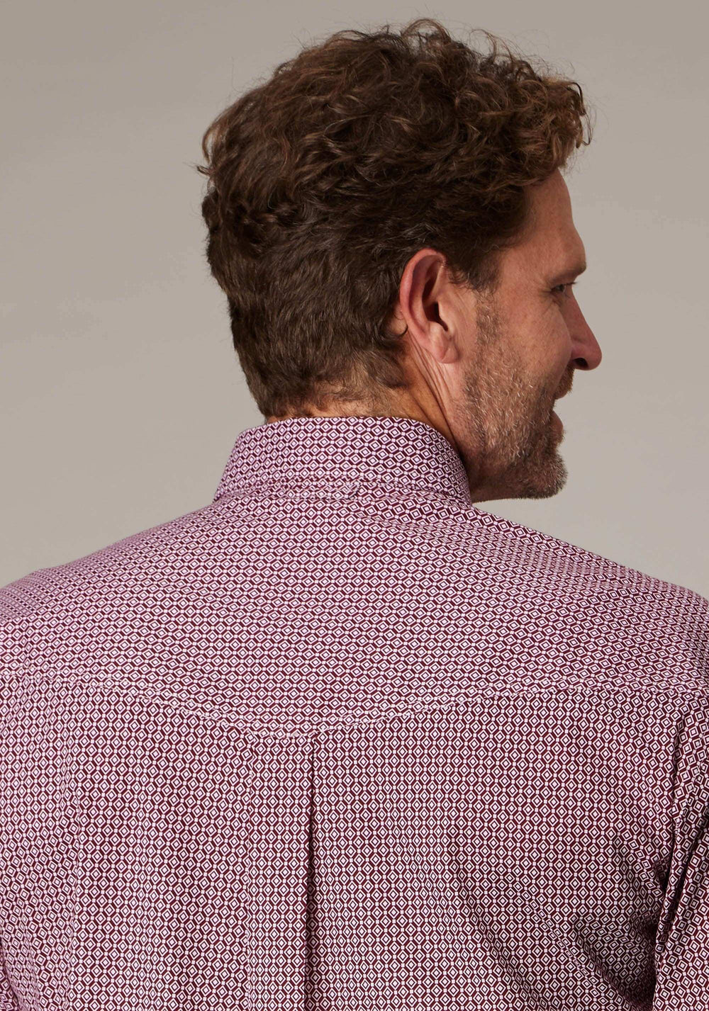 Roper Mens Long Sleeve Button Stretch Neat Red Western Shirt - Roper - Flyclothing LLC