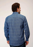 Roper Mens Long Sleeve Button Medallion Paisley Western Shirt - Roper - Flyclothing LLC