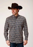 Roper Mens Long Sleeve Button Vintage Paisley Western Shirt - Roper - Flyclothing LLC