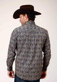 Roper Mens Long Sleeve Button Vintage Paisley Western Shirt - Roper - Flyclothing LLC