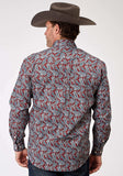 Roper Mens Long Sleeve Button Red River Paisley Western Shirt - Roper - Flyclothing LLC