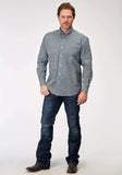 Roper Mens Long Sleeve Button Frontier Foulard Western Shirt - Roper - Flyclothing LLC