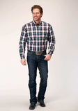 Roper Mens Long Sleeve Button West Plaid Western Shirt - Roper - Flyclothing LLC
