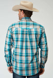 Roper Mens Long Sleeve Button Waters Edge Plaid Western Shirt - Roper - Flyclothing LLC