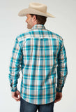 Roper Mens Long Sleeve Button Waters Edge Plaid Western Shirt - Roper - Flyclothing LLC