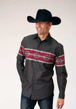 Roper Mens Long Sleeve Snap Aztec Border Western Shirt - Roper - Flyclothing LLC