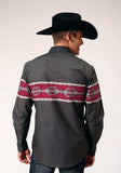 Roper Mens Long Sleeve Snap Aztec Border Western Shirt - Roper - Flyclothing LLC