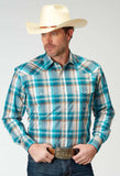 Roper Mens Long Sleeve Snap Waters Edge Plaid Western Shirt Tall Fit - Roper - Flyclothing LLC