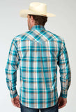 Roper Mens Long Sleeve Snap Waters Edge Plaid Western Shirt Tall Fit - Roper - Flyclothing LLC