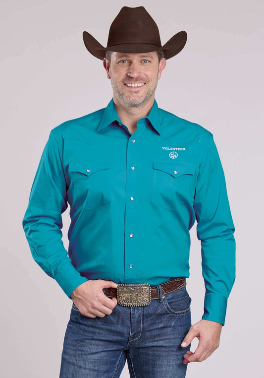 Roper Men's Long Sleeve Shirt In Tall Sizes * Snap Front * 1 Point Back Yoke * 1 Point Front Yokes* 2 One Point Pockets Flaps * 3 Snap Cuff* Embroidery Detail On Front And Back - Roper - Flyclothing LLC