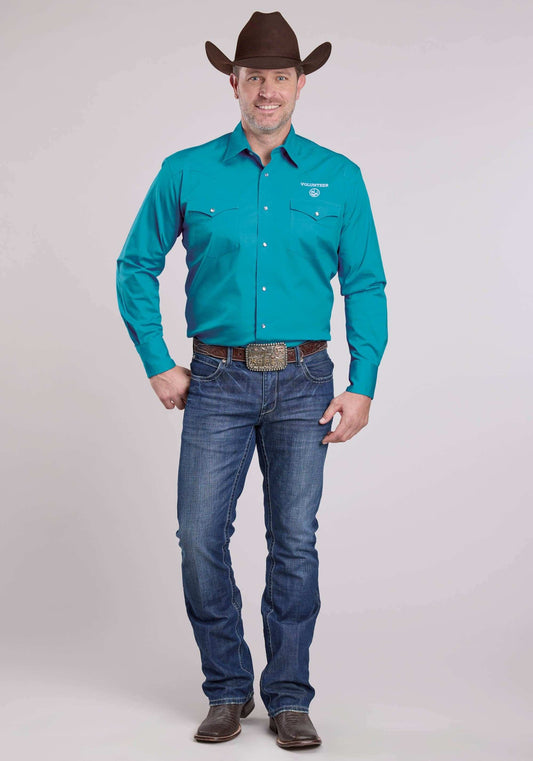 Roper Men's Long Sleeve Shirt In Tall Sizes * Snap Front * 1 Point Back Yoke * 1 Point Front Yokes* 2 One Point Pockets Flaps * 3 Snap Cuff* Embroidery Detail On Front And Back - Roper - Flyclothing LLC
