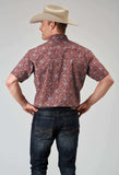 Roper Mens Short Sleeve Snap Vintage Paisley Print Western Shirt - Roper - Flyclothing LLC
