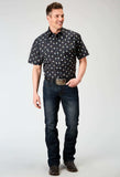 Roper Mens Short Sleeve Snap Ombre Aztec Print Western Shirt - Roper - Flyclothing LLC