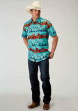 Roper Mens Short Sleeve Snap Hawaiian Print Western Shirt - Roper - Flyclothing LLC