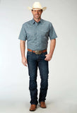 Roper Mens Short Sleeve Snap Frontier Foulard Western Shirt - Roper - Flyclothing LLC