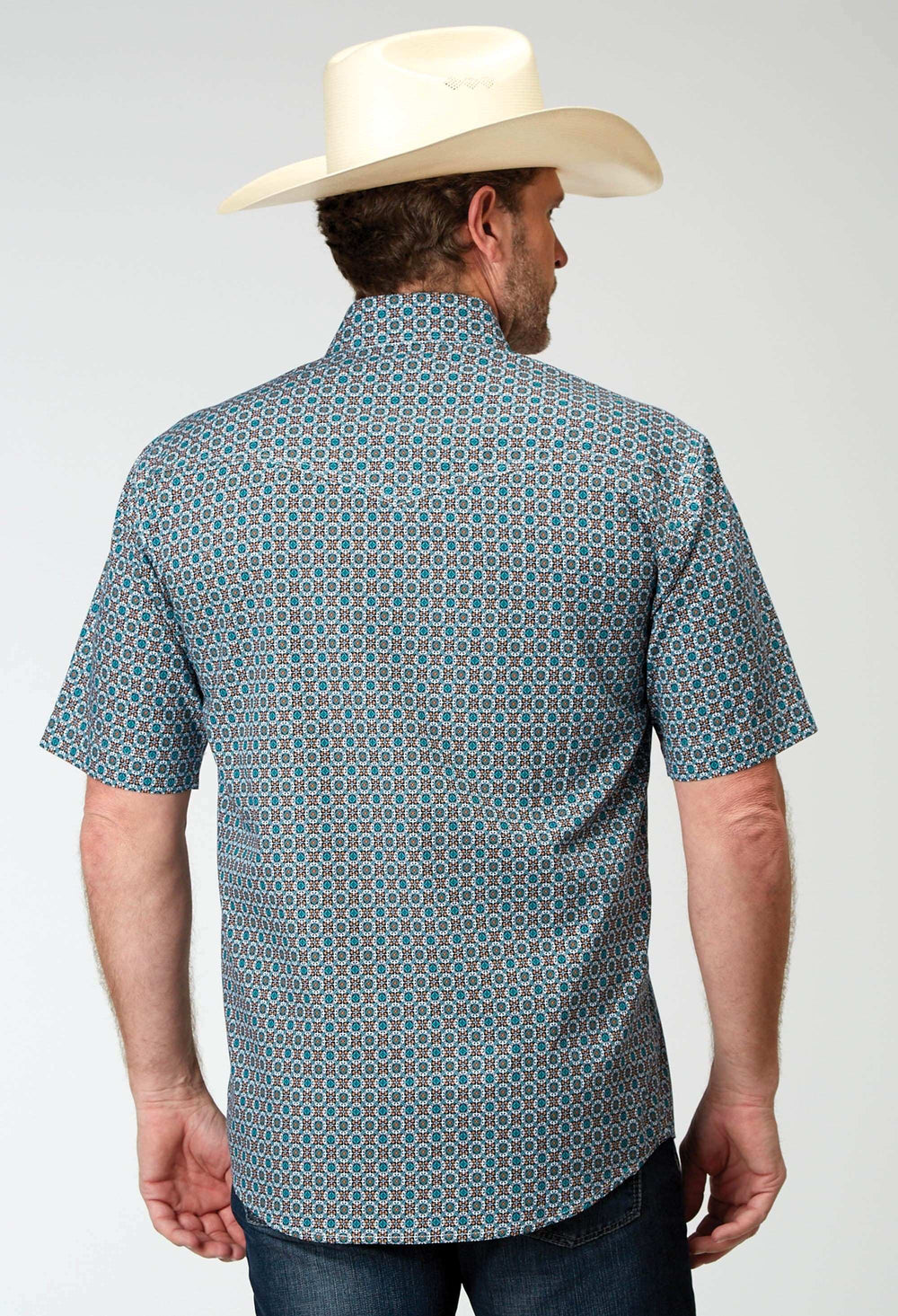 Roper Mens Short Sleeve Snap Frontier Foulard Western Shirt - Roper - Flyclothing LLC