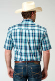 Roper Mens Short Sleeve Button Cool Breeze Plaid Western Shirt - Roper - Flyclothing LLC