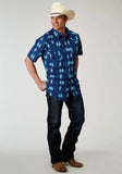 Roper Mens Short Sleeve Snap Hawaiian Ombre Print Western Shirt - Roper - Flyclothing LLC