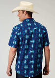 Roper Mens Short Sleeve Snap Hawaiian Ombre Print Western Shirt - Roper - Flyclothing LLC