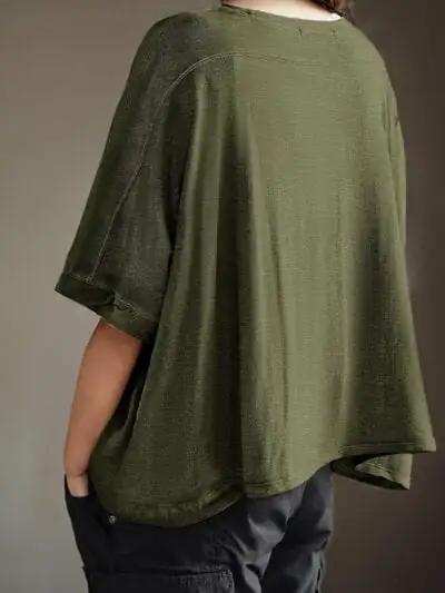 Lovelet Round Neck Half Sleeve T-Shirt - Trendsi - Flyclothing LLC