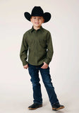 Roper Boys Long Sleeve Snap Drybrush Diamonds Western Shirt - Roper - Flyclothing LLC