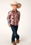 Roper Boys Long Sleeve Snap Hawaiian Horseshoes Print Western Shirt - Roper - Flyclothing LLC