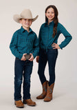 Roper Boys Long Sleeve Snap Tiles Print Western Shirt - Roper - Flyclothing LLC