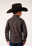 Roper Boys Long Sleeve Snap Diamond Medallion Western Shirt - Roper - Flyclothing LLC