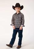 Roper Boys Long Sleeve Snap Vintage Paisley Western Shirt - Roper - Flyclothing LLC