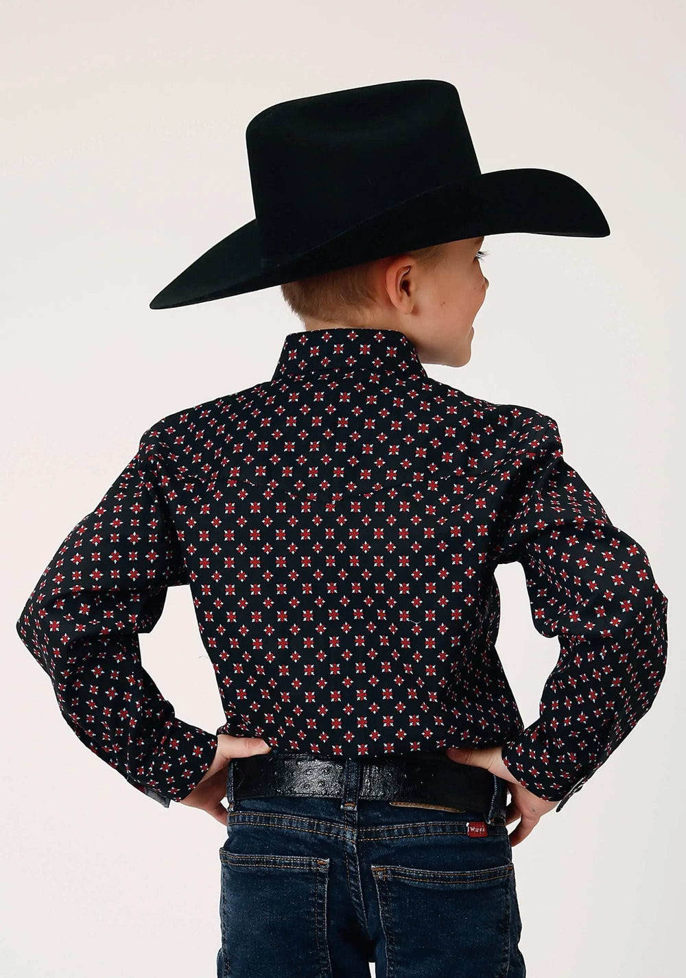 Roper Boys Long Sleeve Snap Cottage Foulard Western Shirt - Roper - Flyclothing LLC