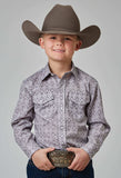 Roper Boys Long Sleeve Snap Silver Medallion Western Shirt - Roper - Flyclothing LLC