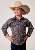 Roper Boys Long Sleeve Snap Red River Paisley Western Shirt - Roper - Flyclothing LLC