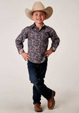 Roper Boys Long Sleeve Snap Red River Paisley Western Shirt - Roper - Flyclothing LLC