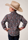 Roper Boys Long Sleeve Snap Red River Paisley Western Shirt - Roper - Flyclothing LLC