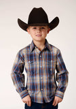 Roper Boys Long Sleeve Snap Ranch Plaid Western Shirt - Roper - Flyclothing LLC