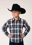 Roper Boys Long Sleeve Snap West Plaid Western Shirt - Roper - Flyclothing LLC