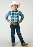 Roper Boys Long Sleeve Snap Cool Breeze Plaid Western Shirt - Roper - Flyclothing LLC