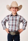Roper Boys Long Sleeve Snap Gray Cloud Plaid Western Shirt - Roper - Flyclothing LLC