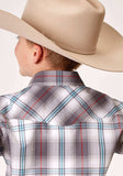 Roper Boys Long Sleeve Snap Gray Cloud Plaid Western Shirt - Roper - Flyclothing LLC
