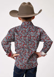 Roper Boys Long Sleeve Button Red River Paisley Western Shirt - Roper - Flyclothing LLC