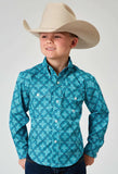 Roper Boys Long Sleeve Button Lake Medallion Western Shirt - Roper - Flyclothing LLC