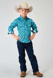Roper Boys Long Sleeve Button Lake Medallion Western Shirt - Roper - Flyclothing LLC