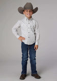 Roper Boys Long Sleeve Button Silver Medallion Western Shirt - Roper - Flyclothing LLC