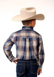 Roper Boys Long Sleeve Button Ranch Plaid Western Shirt - Roper - Flyclothing LLC